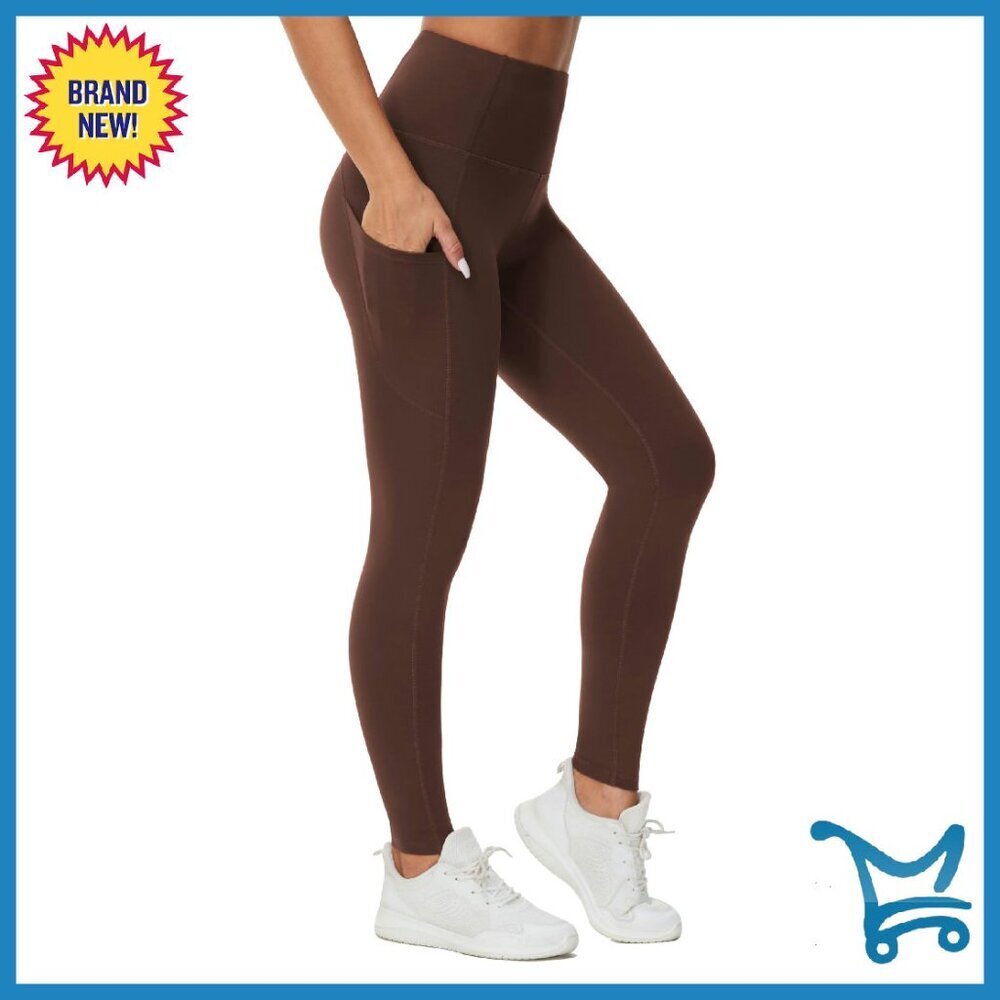 High Waist Yoga Pants with Pockets, Tummy Control, Thick Material